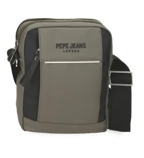 Bandolera Pepe Jeans Dortmund Dos Compartimentos Gris