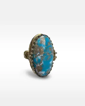 Faux Turquoise Poison Ring