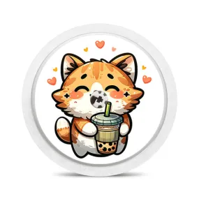 Freestyle Libre 1 & 2 sensor sticker: Boba cat