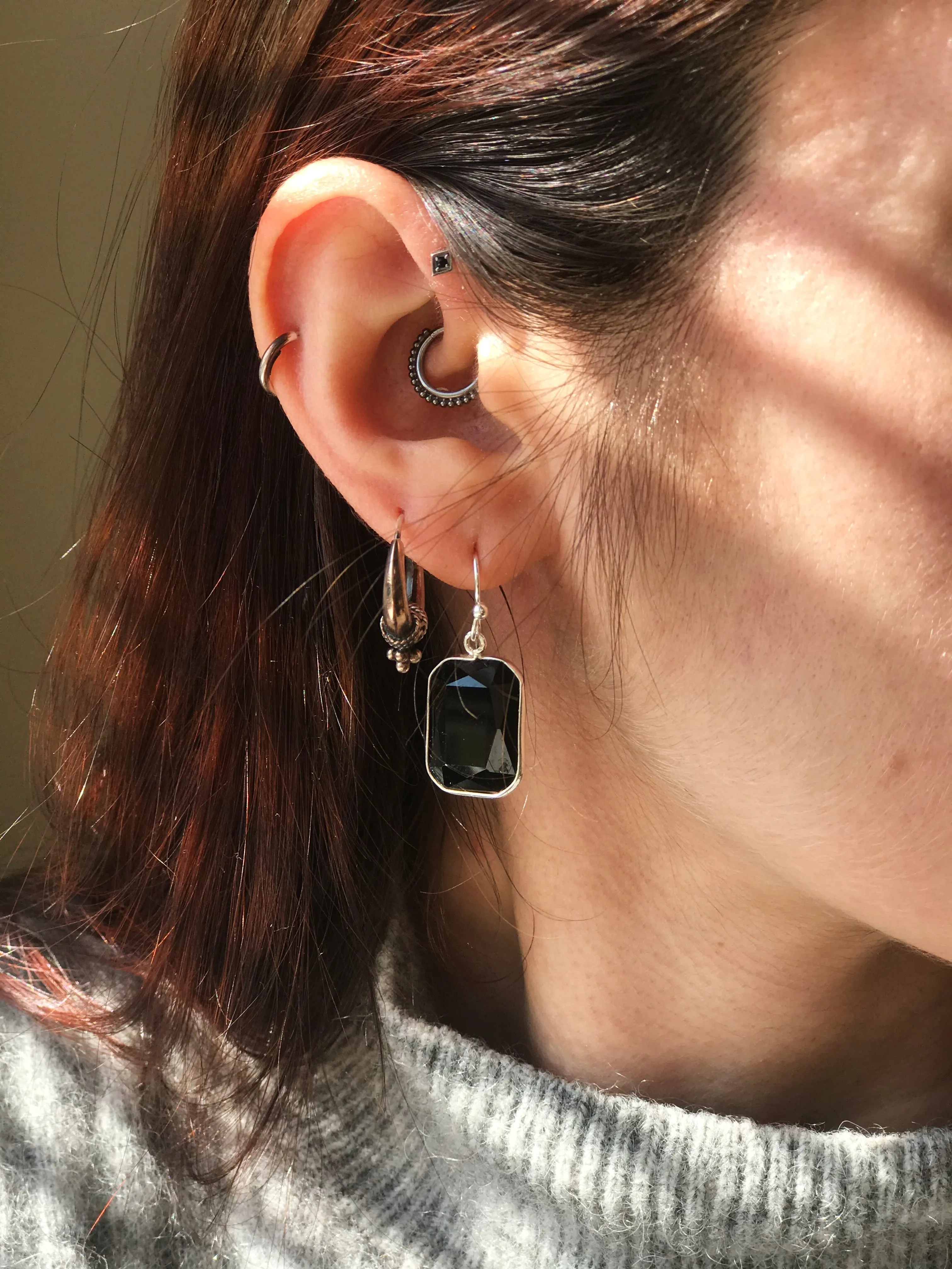 Onyx Adora Earrings Rectangular & Square