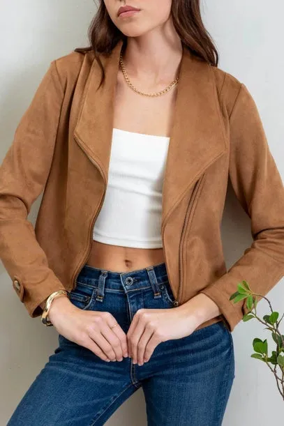 Quinn Suede Moto Jacket