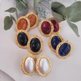 Vintage earrings - Big oval